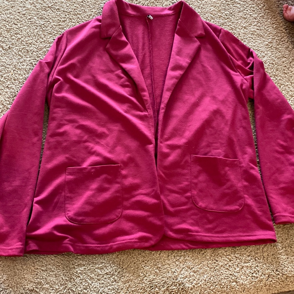 Pink casual blazer